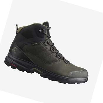 Salomon OUTWARD GORE-TEX Erkek Yürüyüş Ayakkabısı Siyah Zeytin Yeşili | TR 3606HAP